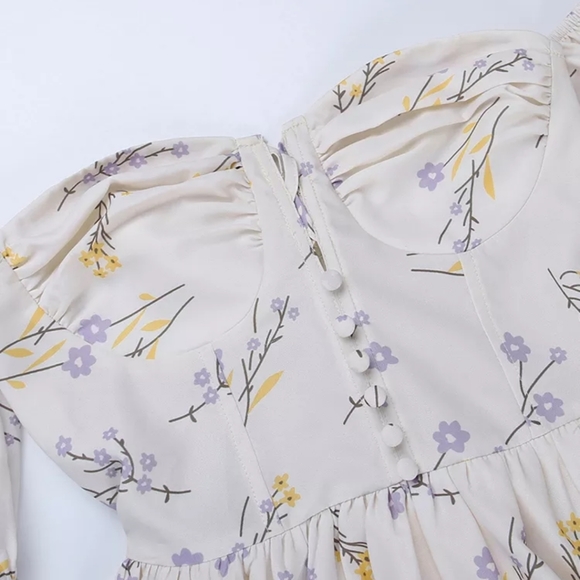 Tiered Ruffle Off The Shoulder Floral Corset Style Dress - Picture 7 of 12